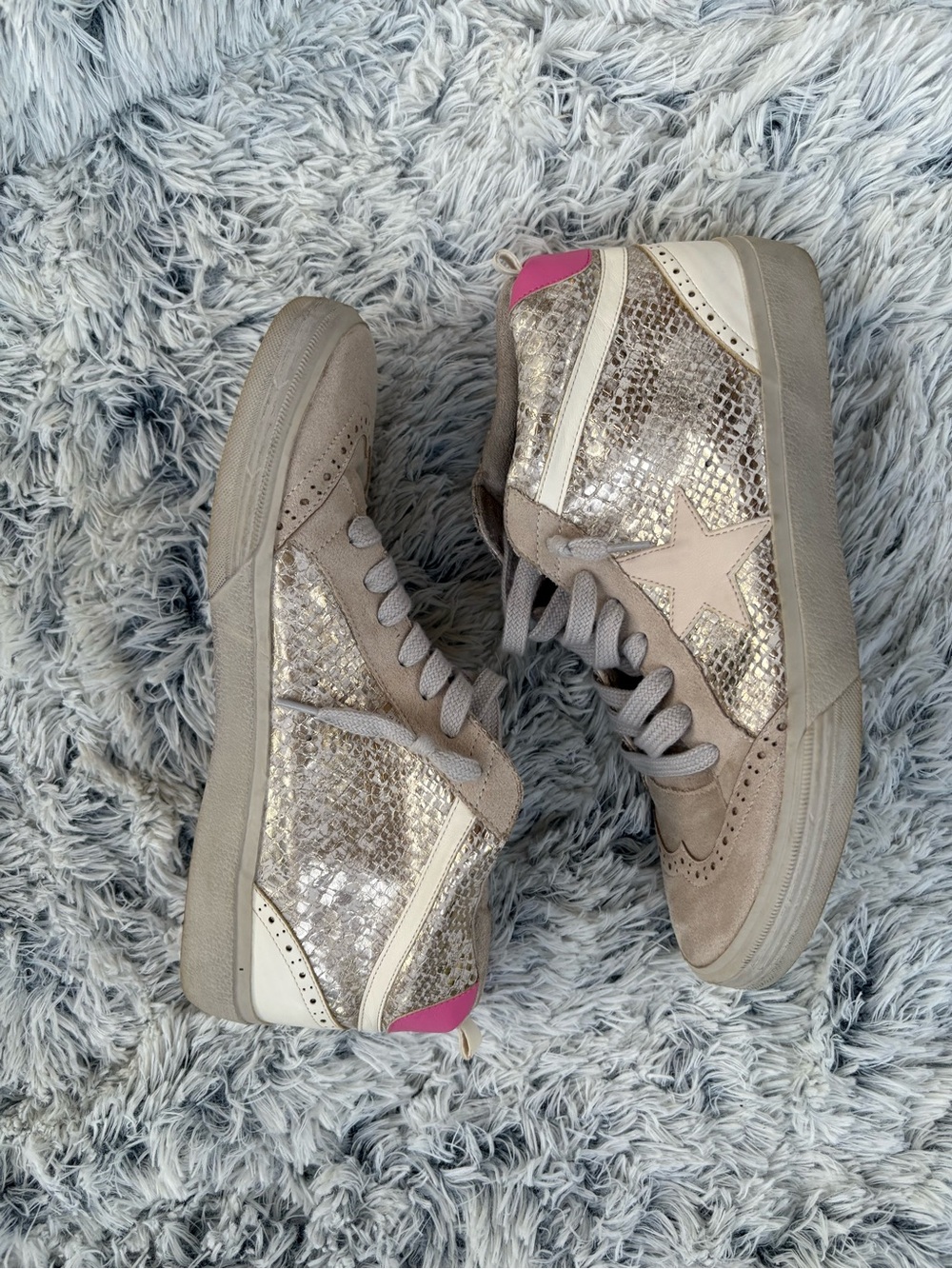 Shushop women’s Paulina shoes- size 11 -Women's Sneakers with Pink Accent